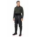 Heavy-Duty PVC Waist Waders with Cleated Boots | Anti-Stick Lining & Mesh Waist