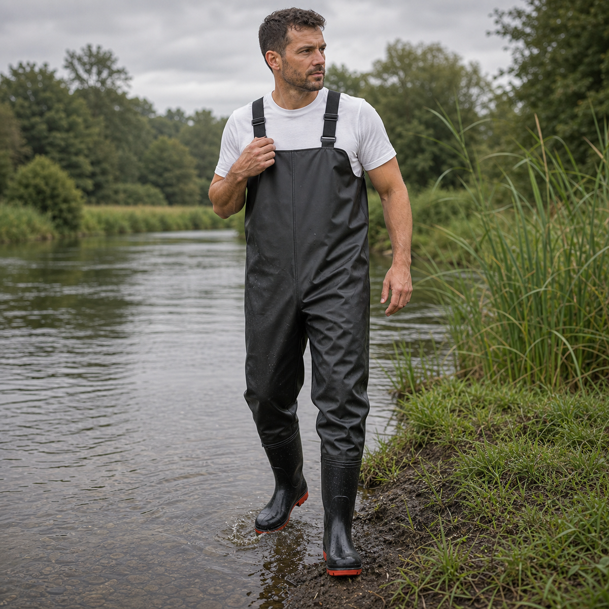 Heavy-Duty Chest Waders with Cleated Boots | Anti-Stick Lining