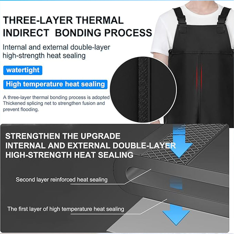 Heavy-Duty PVC Chest Waders with Boots | Snag-Free Design & Inner Pocket
