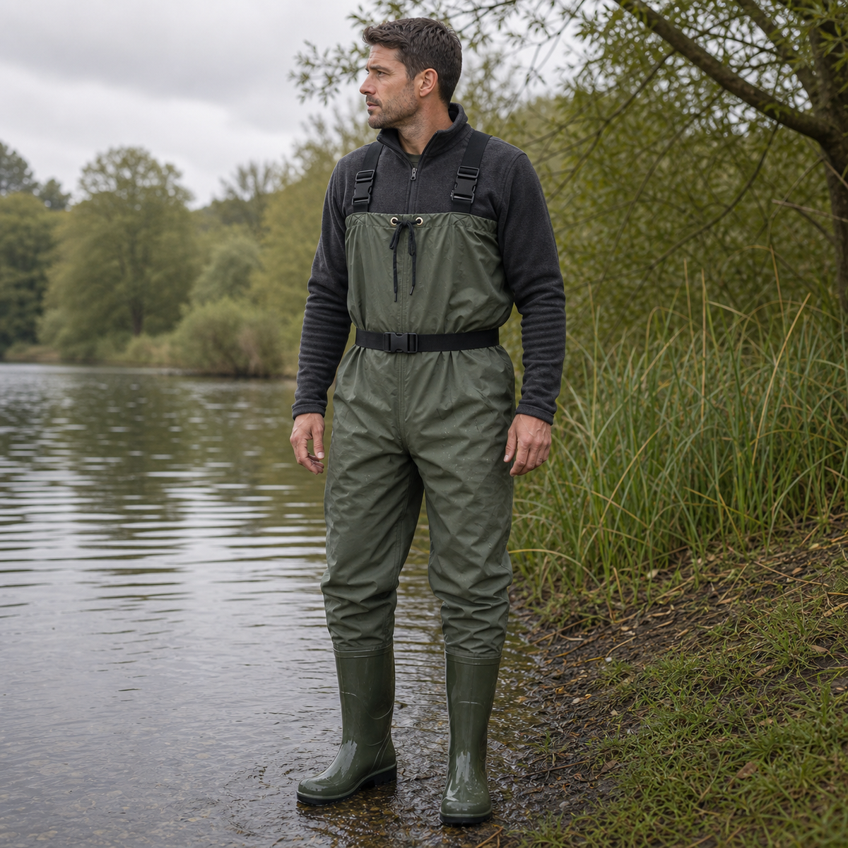 Ultra-Light 400D Nylon Chest Waders with Boots | 15,000mm Waterproof