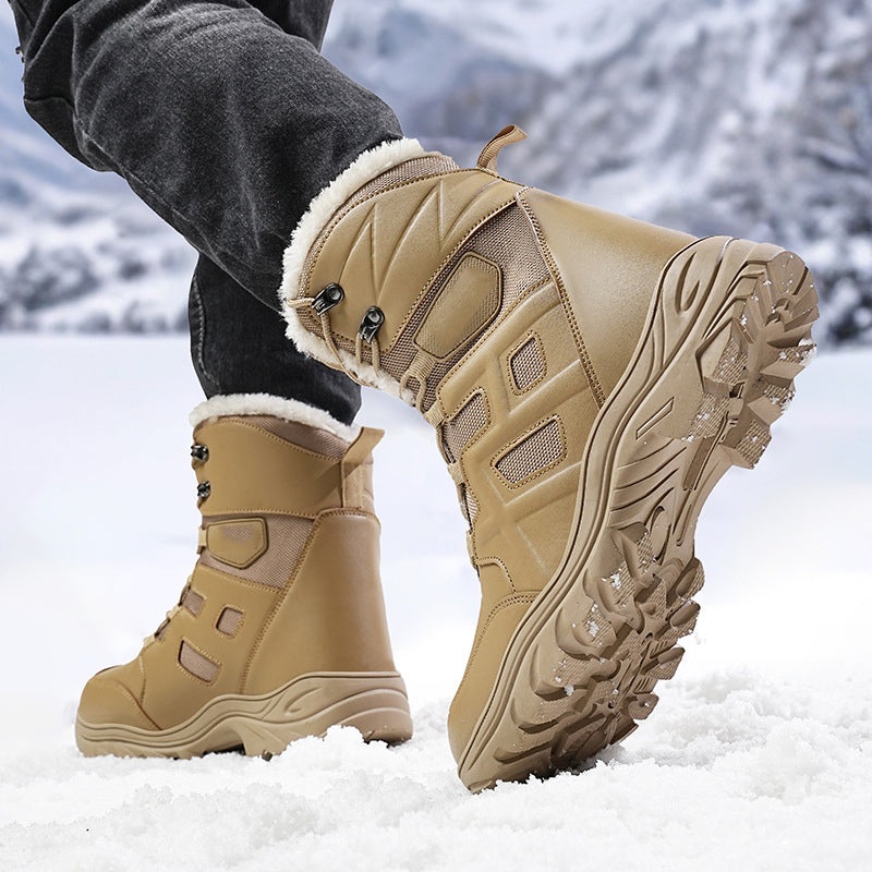 TWS Men’s Fur-Lined Outdoor Combat Boots