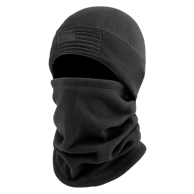 TWS Warm Fleece Beanie Hat & Neck Scarf Set for Winter Outdoor Wear
