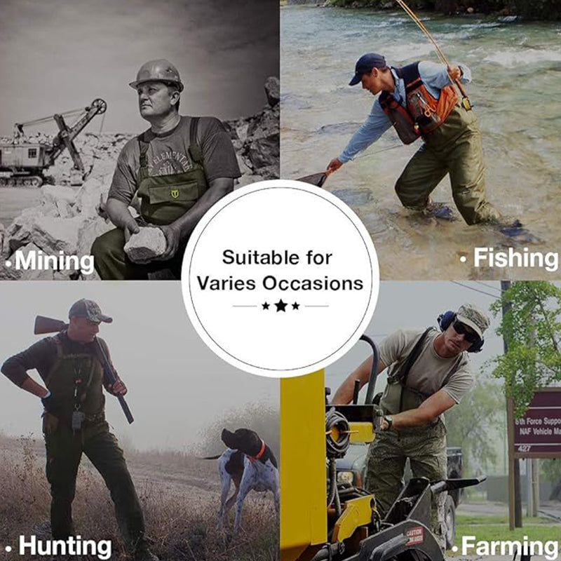 Heavy-Duty PVC Chest Waders with Boots | Snag-Free Design & Inner Pocket