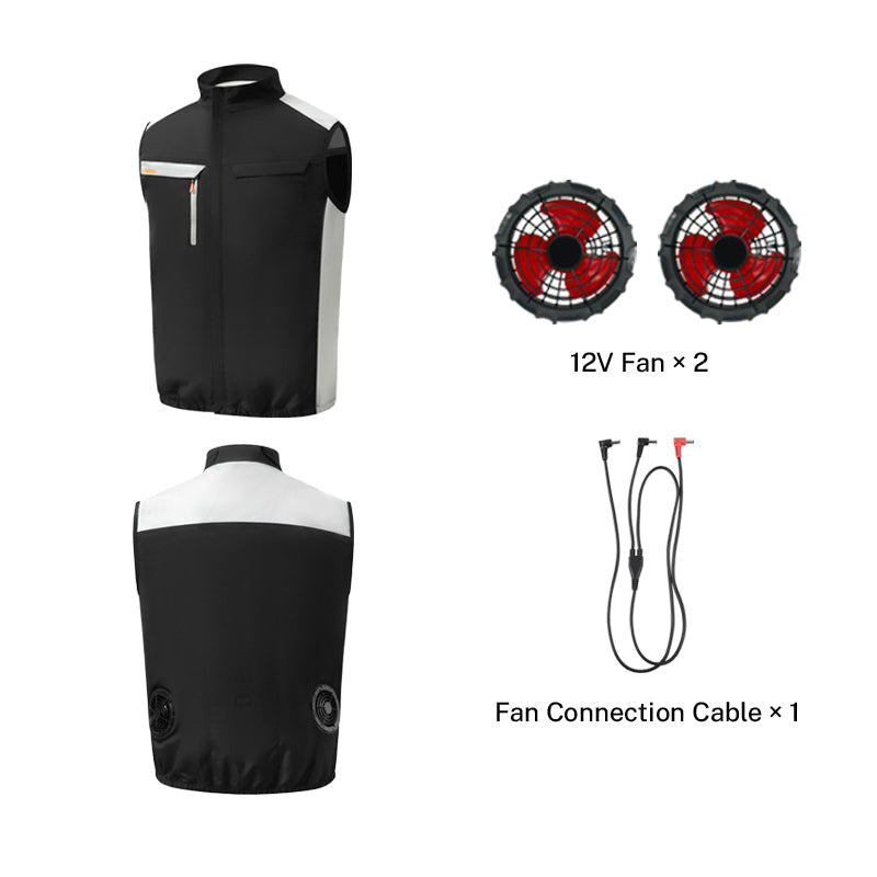 Air Cooling Vest with Dual Fans, 12V Electric Cooling Vest for Hot Weather Work & Outdoor Use