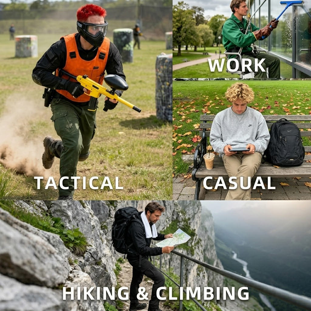 Men's Water-Resistant Tactical Multi-Pocket Softshell Trousers