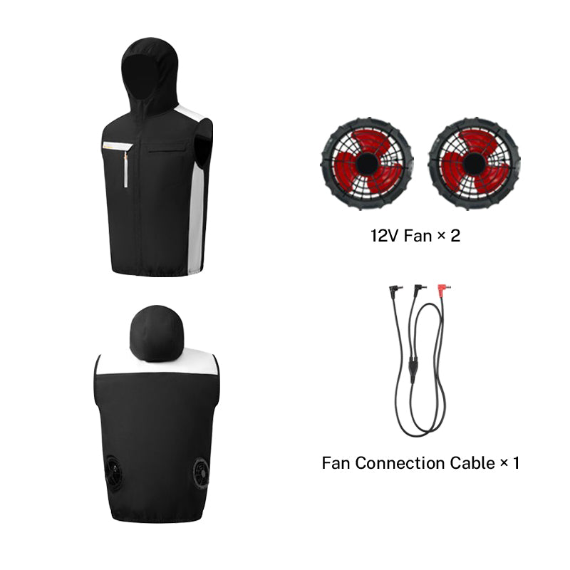 Air Cooling Vest with Dual Fans, 12V Electric Cooling Vest for Hot Weather Work & Outdoor Use