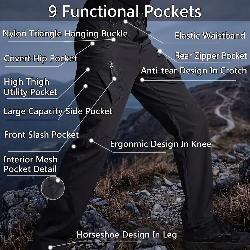 Archon IX9 Lightweight Quick Dry Stretch Trousers Black