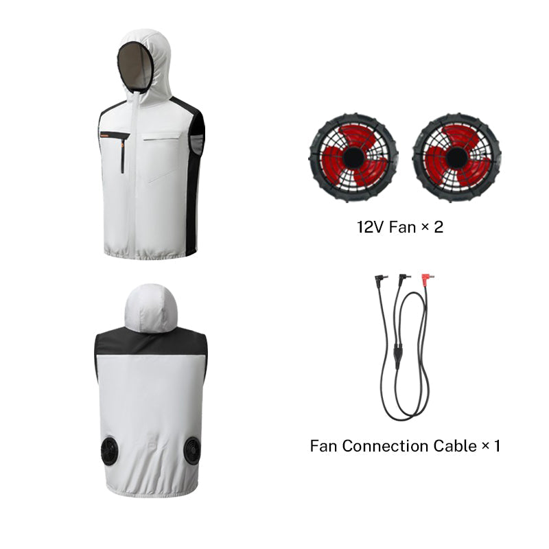 Air Cooling Vest with Dual Fans, 12V Electric Cooling Vest for Hot Weather Work & Outdoor Use
