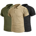 3Pack Men's Quick Dry Polo T-Shirts Short Sleeve UPF 50+ Collared Shirts for Summer