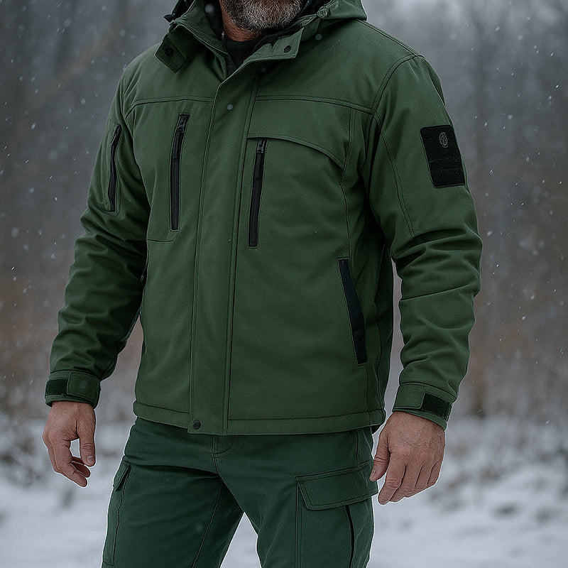 Men’s Softshell Fleece-Lined Waterproof Outdoor Jacket & Trousers Set