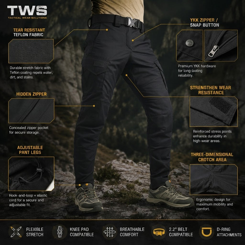 TWS Phantom Operator Tactical Trousers Black