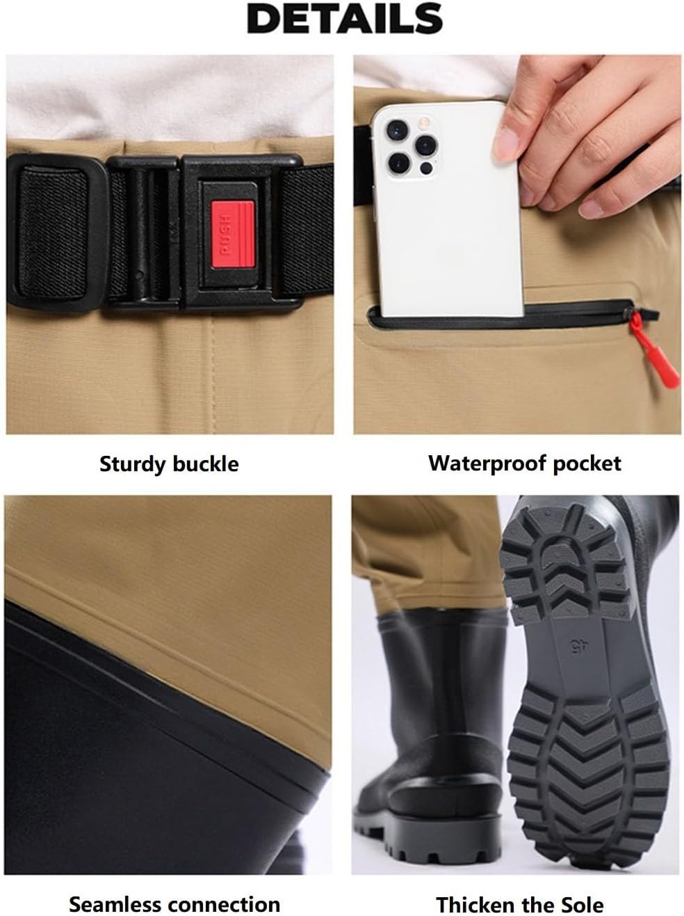 Lightweight Reinforced Nylon Waist Waders | Summer-Ready & Breathable