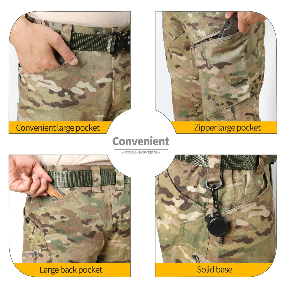 Men's Urban Pro Stretch Tactical Trousers Camouflage