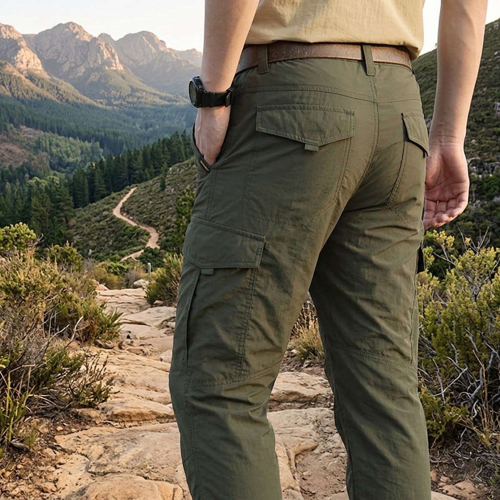Men’s Lightweight Quick-Dry Multi-pocket Cargo Trousers