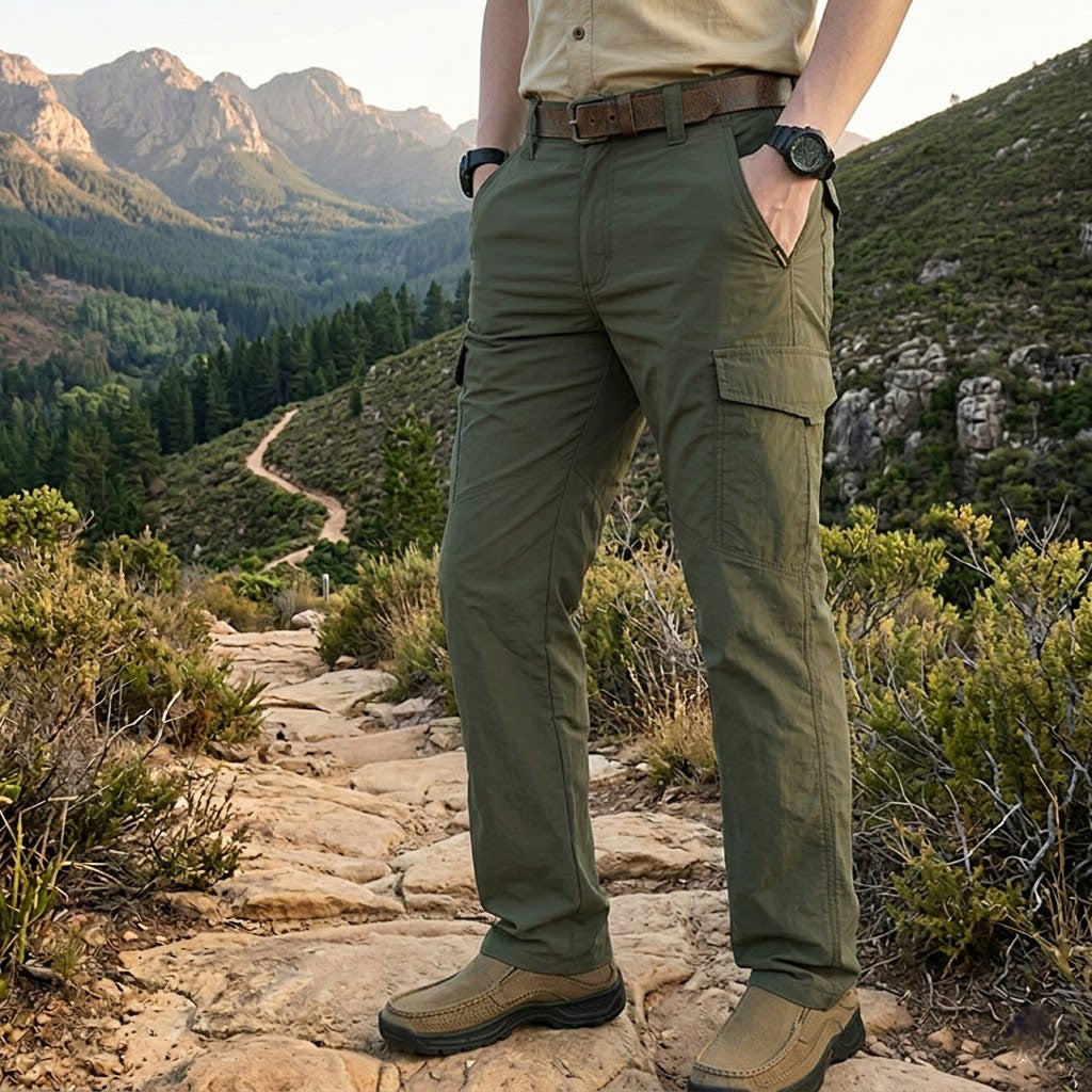 Men’s Lightweight Quick-Dry Multi-pocket Cargo Trousers