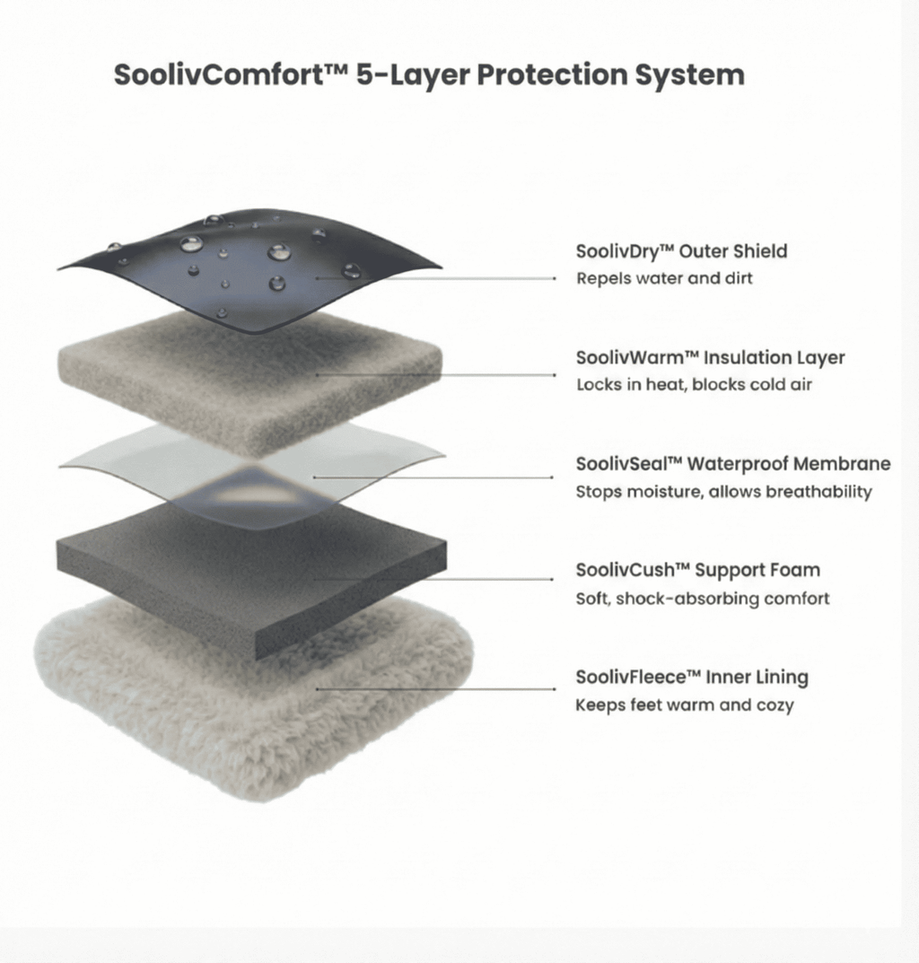 SoolivComfort - WinterBoots Vibram High-Traction Sole