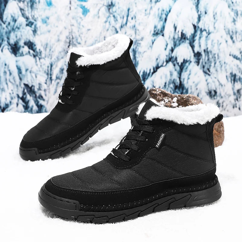 Winter Men's Boots Warm Plush