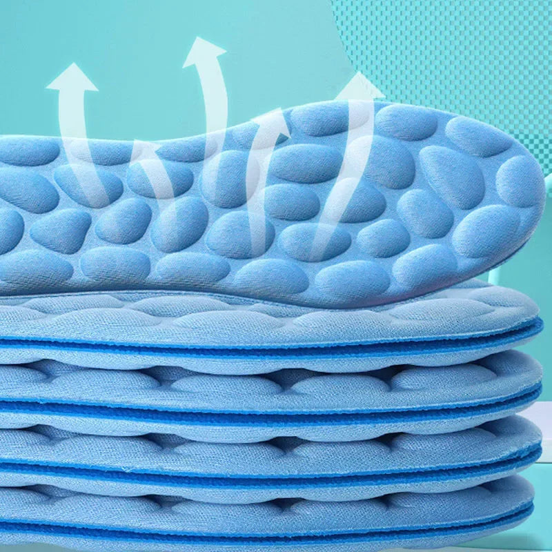 2/4pcs Soft Massage Memory Foam Insoles for Women Men Sport Running Shoes Sole Breathable Cushion Pads Feet Orthopedic Insoles