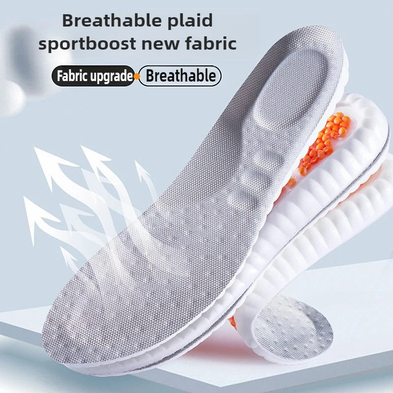 Palmilhas esportivas completas para pés pu almofada de ar sola macia respirável absorção de choque tênis de corrida almofada para palmilha de suporte de arco