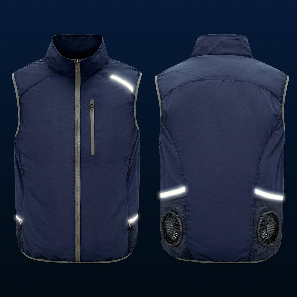 Retro Air Cooling Vest with 2 Fans – Electric Cooling Vest for Outdoor Activities