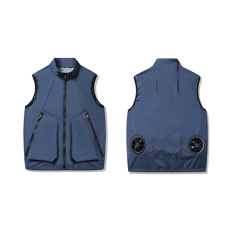 Summer Outdoor Air Cooling Vest with 2 Fans – Electric Work Vest for Fishing & Work