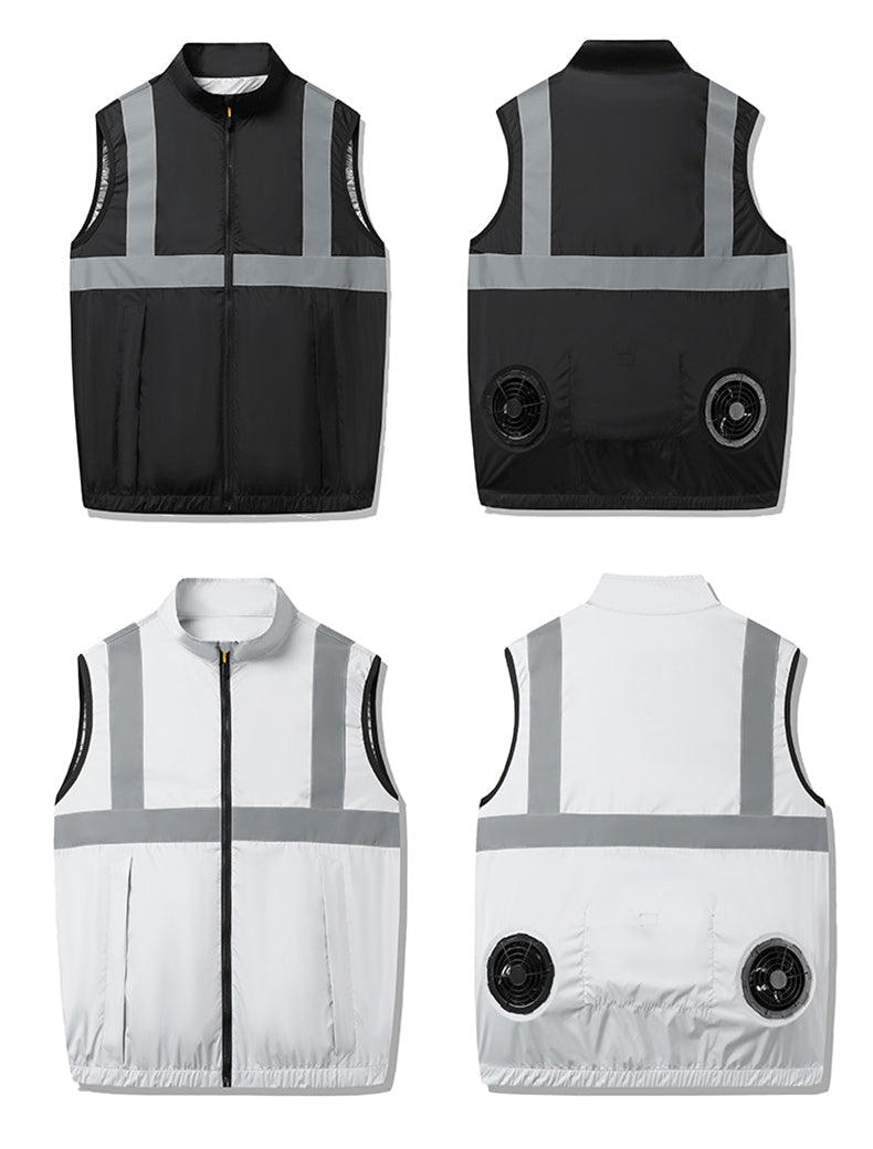 Summer Outdoor Air Cooling Vest with 2 Fans – Electric Work Vest for Fishing & Work