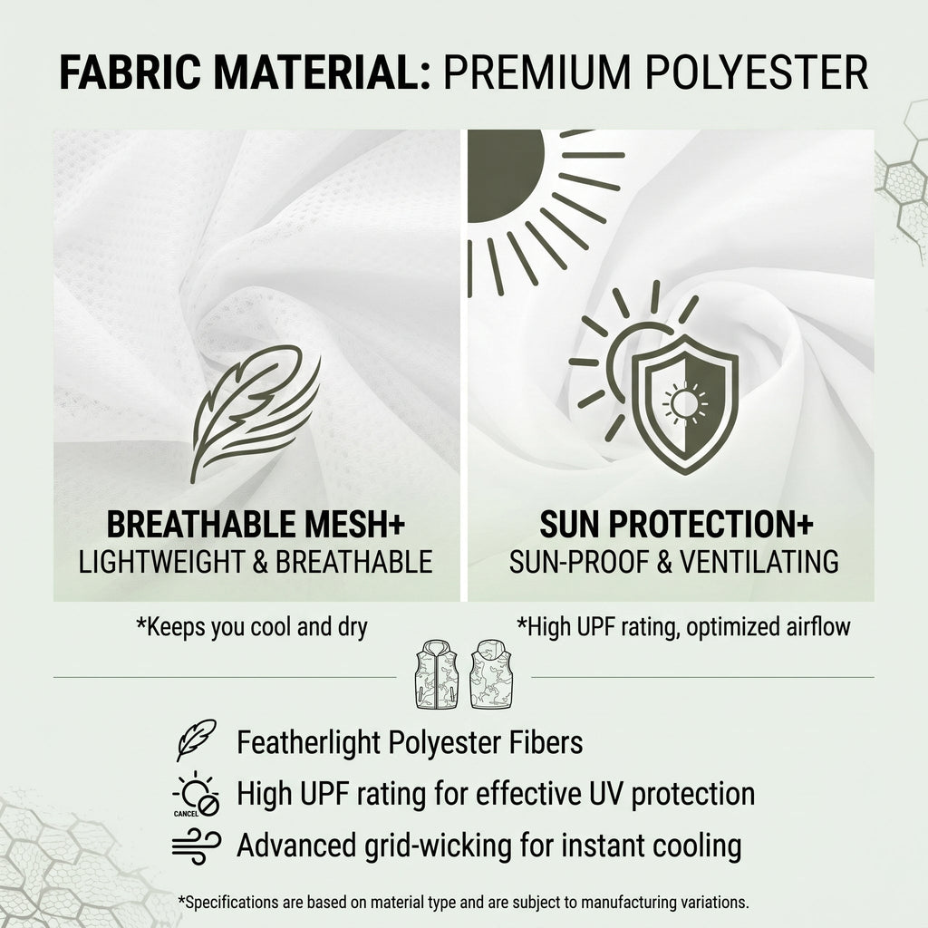 Summer Hooded Air Cooling Vest with 2 Fans – Men & Women Outdoor Heat Relief