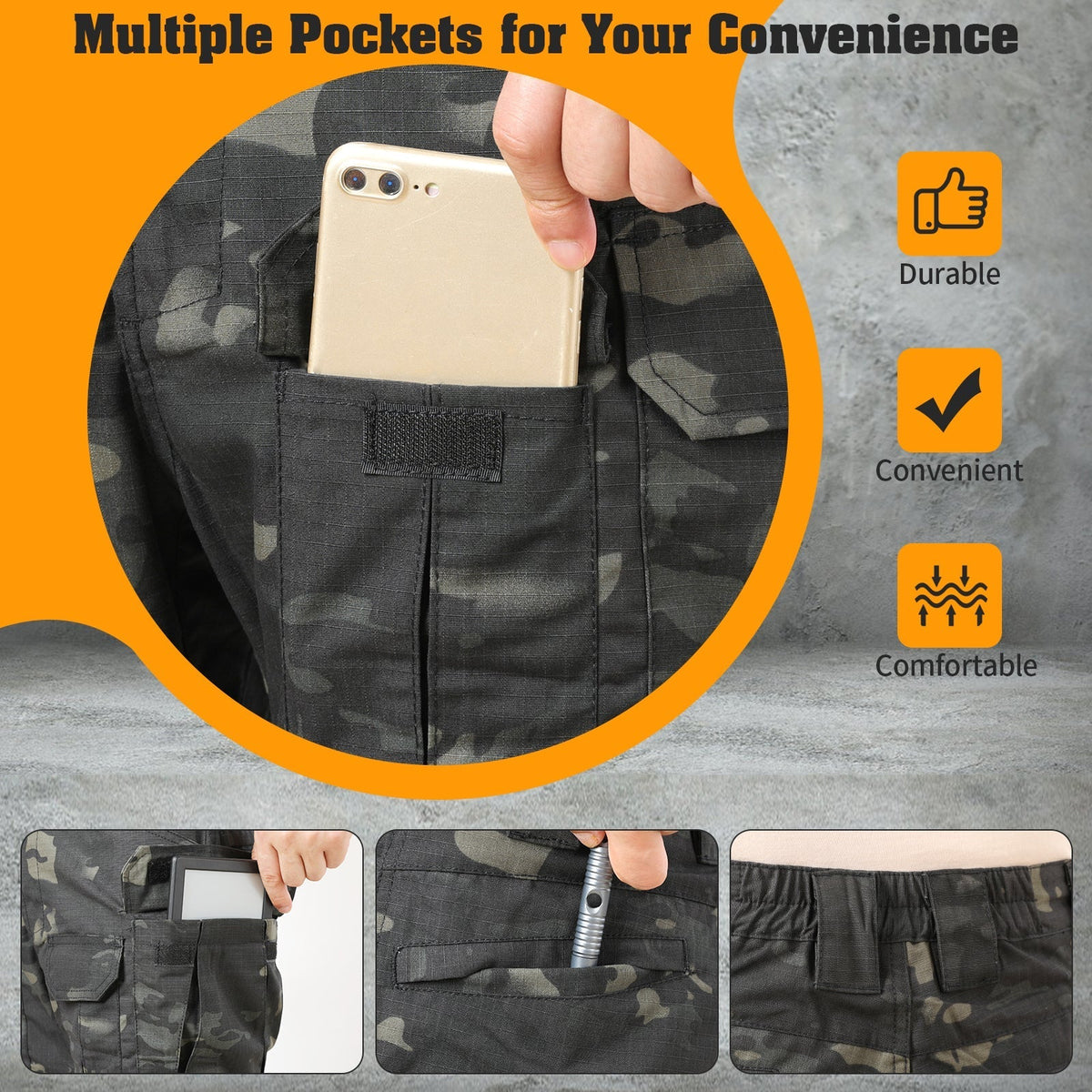 Archon IX8 Outdoor Waterproof Tactical Trousers Dark Camo