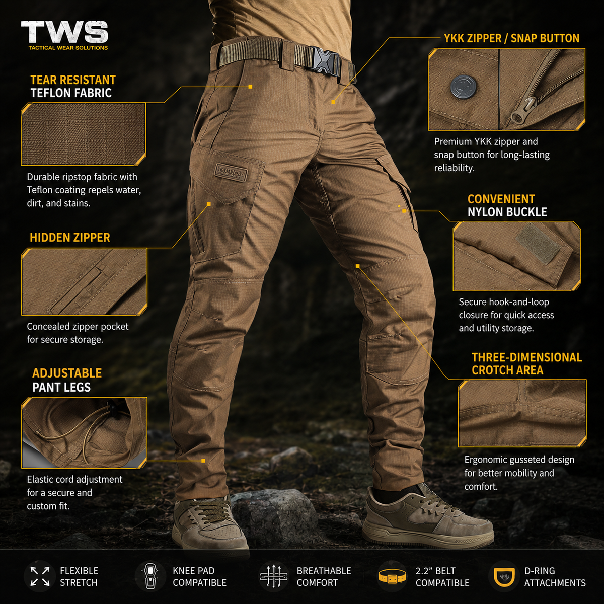 TWS Phantom Operator Tactical Trousers Coyote