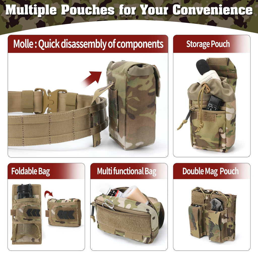 7 in 1 Quick Release Tactical Duty Belt