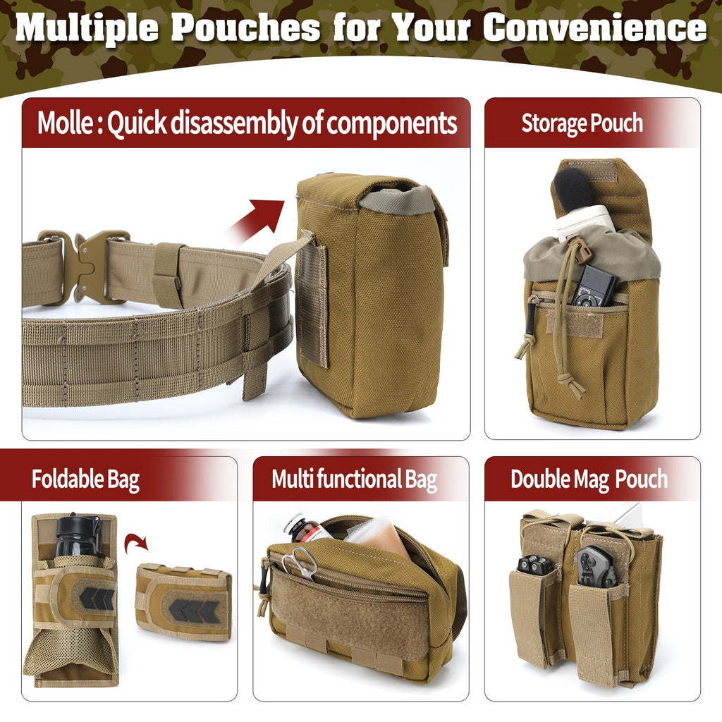 7 in 1 Quick Release Tactical Duty Belt