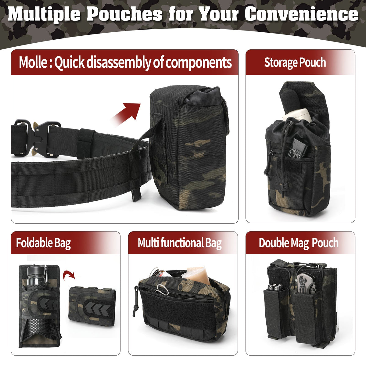 7 in 1 Quick Release Tactical Duty Belt